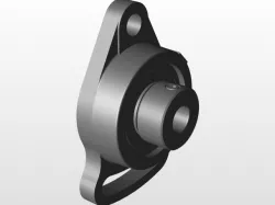 SNR - ESFA200, Oval-flanged bearing unit from grey cast with 1 fixing hole and 1 slot