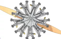 Solidworks - Olsryd 9 Cylinder Radial Engine