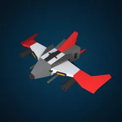 Spaceship Low Poly Low-poly  3D model