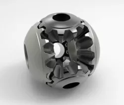 Spherical conjugated Differential Bevel Gears