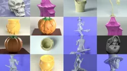Spooky Halloween Pack - Character and props 3D Model Collection