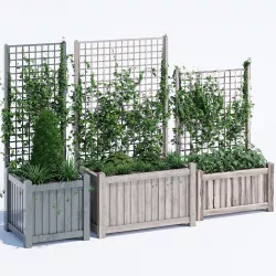 Square trellis 3D model
