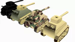 Tank Cartoon 3D Low-poly  3D model