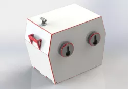 [UPDATE v2] Design of a Hexagonal Shape Drone-Attached Container for Transporting Critical Supplies to Rural Areas