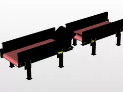 waste conveyor with opposite sides
