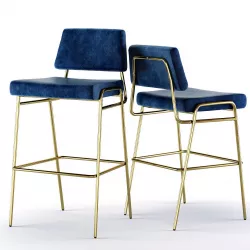 West Elm Wire Frame Bar and Counter Stools Low-poly  3D model