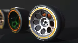 Wheel for supercars with Dunlop and TOYO tire Low-poly  3D model