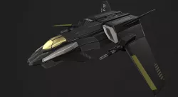 X-72 Vengeance Fighter Craft Low-poly  3D model