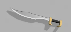 3D Printed Spartan Replica Sword Model for Cosplay 3D print model