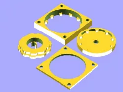 A parameterized hypocycloid gearbox for a NEMA 23 motor part of the Cogburn design for Team Grit Robotics