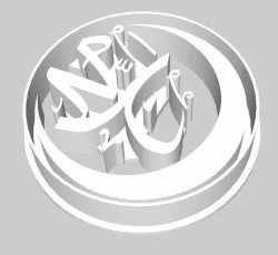 arabic character cookie fondant cutter with stamp or soap stamp 3D print model