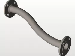 Assembly 50  mm pipe joggle with flanges DIN10