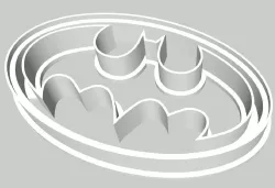 batman logo cookie fondant cutter 3D print model