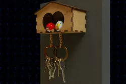 Birdhouse Keychain Holder