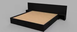 Black Brick Bed King