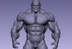 body builder  Low-poly  3D model