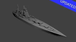 British Nelson Class Battleship 3D print model