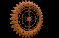 Carved CNC 3D print model of wall clock  3D print model