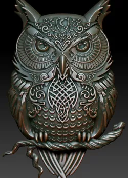 Celtic owl 3D print model