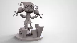 Cute Crazy Cartoon Girl 3D print High detailed model 3D print model