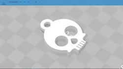 cute skull keychain 3D print model