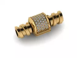 cylinder and stone charm lock set 3D print model