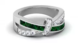 Diamond Bow Ribbon Ring 3D print model