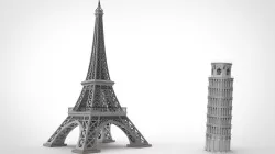 Eiffel Tower and The Leaning Tower of Pisa