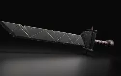 Fantasy Sword Low-poly  3D model