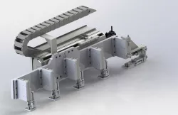 Feeding conveying and rotating module mechanism 3D model