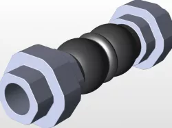 Flexible threaded joint DN25