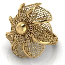Flower ring 3 3D print model