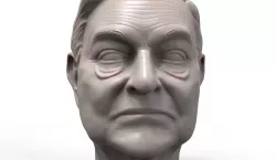 George Soros 3D printable portrait sculpture  3D print model