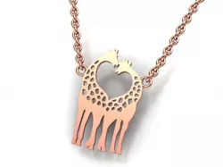 Giraffe Love pendant 3dprintable model N0260 3D print model