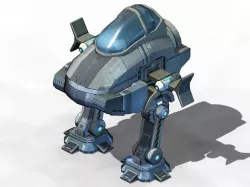 Ground object - operating robot 3D model