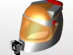 Helmet with gopro
