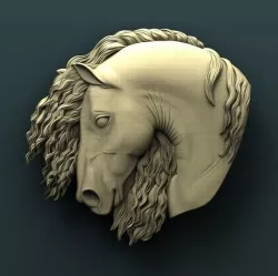 Horse head 3D stl model for cnc  3D print model