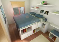 IKEA Kallax Bed (Ikea Kallax Yatak) (dwg)