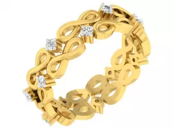 Infinity Loop Engagement Ring With Diamonds 3D print model