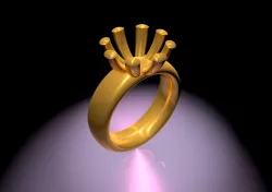 Jewelry Ring Lotos 10 3D print model