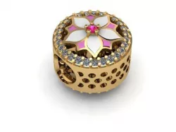 lotus flower with paint charm ball  3D print model