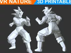 Low poly Goku 3D Printable 180707 3D print model