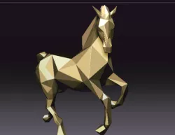 low poly horse