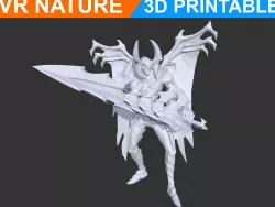 Low poly Style Aatrox LOL 3D Printable 180707 3D print model