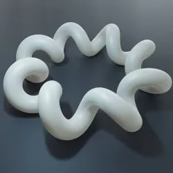 Mathematical art in the form of a spiral 3D print model