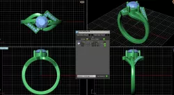Modern art ring 268 3D print model