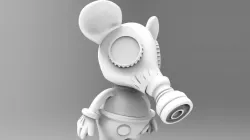 Mousemask Mickey Gas Mask 3D Printable Model 3D print model
