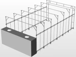 RETRACTABLE BLAST OR PAINT BOOTH
