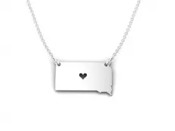 Silver Color South Dakota Pendant 3D print model