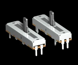 Slide potentiometers.